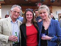 Sales Conference Cocktail Party 4/10: Francois von Hurter,  Publisher of Bitter Lemon Press; Katherine Bright-Holmes from Consortium Books & Annelle von Hurter.