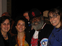 Rock for Darfur: Sharon Silber, Meryl Zegarek, George Clinton, Eileen Weiss
