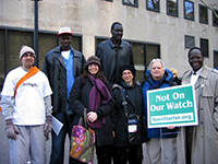 Rally with basketball superstar Manute Bol, and Simon Deng
